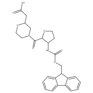 2-{4-[3-({[(9H-fluoren-9-yl)methoxy]carbonyl}amino)oxolane-2-carbonyl]morpholin-2-yl}acetic acid Structure