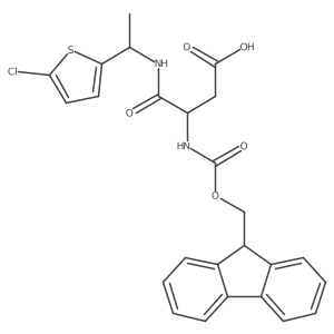 3-{[1-(5-chlorothiophen-2-yl)ethyl]carbamoyl}-3-({[(9H-fluoren-9-yl)methoxy]carbonyl}amino)propanoic acid Structure