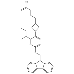 4-{1-[2-({[(9H-fluoren-9-yl)methoxy]carbonyl}amino)-3-methylpentanoyl]azetidin-3-yl}butanoic acid结构式