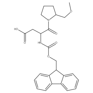 3-({[(9H-fluoren-9-yl)methoxy]carbonyl}amino)-4-[2-(methoxymethyl)pyrrolidin-1-yl]-4-oxobutanoic acid结构式