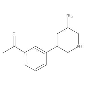 1-[3-(5-Aminopiperidin-3-yl)phenyl]ethan-1-one Structure
