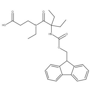 3-[N,2-diethyl-2-({[(9H-fluoren-9-yl)methoxy]carbonyl}amino)butanamido]propanoic acid Structure