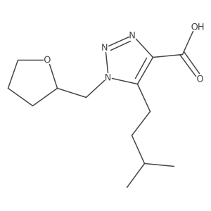 5-(3-methylbutyl)-1-(oxolan-2-ylmethyl)-1H-1,2,3-triazole-4-carboxylic acid结构式