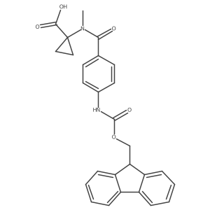 1-[N-methyl4-({[(9H-fluoren-9-yl)methoxy]carbonyl}amino)benzamido]cyclopropane-1-carboxylic acid Structure