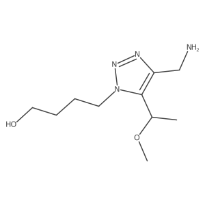 4-[4-(aminomethyl)-5-(1-methoxyethyl)-1H-1,2,3-triazol-1-yl]butan-1-ol结构式