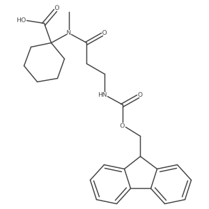 1-[3-({[(9H-fluoren-9-yl)methoxy]carbonyl}amino)-N-methylpropanamido]cyclohexane-1-carboxylic acid Structure