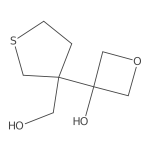 3-[3-(Hydroxymethyl)thiolan-3-yl]oxetan-3-ol结构式