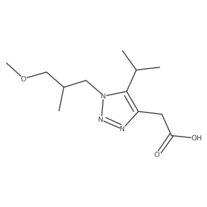 2-[1-(3-methoxy-2-methylpropyl)-5-(propan-2-yl)-1H-1,2,3-triazol-4-yl]acetic acid结构式