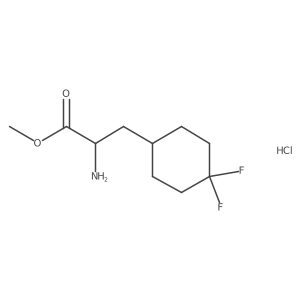 Methyl (S)-2-amino-3-(4,4-difluorocyclohexyl)propanoate hydrochloride结构式