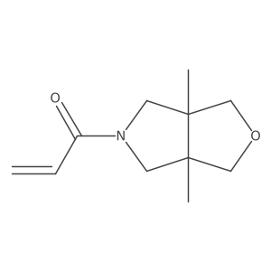 Rel-1-((3aR,6aS)-3a,6a-dimethyltetrahydro-1H-furo[3,4-c]pyrrol-5(3H)-yl)prop-2-en-1-one结构式