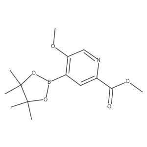 Methyl 5-methoxy-4-(4,4,5,5-tetramethyl-1,3,2-dioxaborolan-2-yl)picolinate结构式