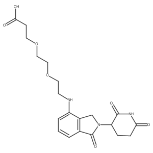3-(2-(2-((2-(2,6-Dioxopiperidin-3-yl)-1-oxoisoindolin-4-yl)amino)ethoxy)ethoxy)propanoic acid结构式