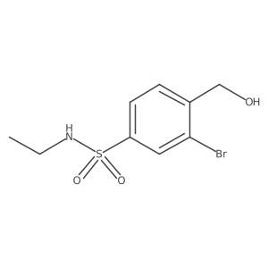 3-bromo-N-ethyl-4-(hydroxymethyl)benzenesulfonamide结构式