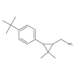 rac-[(1R,3R)-3-(4-tert-butylphenyl)-2,2-dimethylcyclopropyl]methanamine结构式