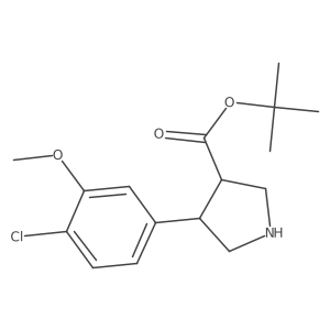 rac-tert-butyl (3R,4S)-4-(4-chloro-3-methoxyphenyl)pyrrolidine-3-carboxylate结构式
