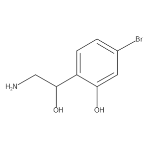 2-[(1S)-2-amino-1-hydroxyethyl]-5-bromophenol Structure