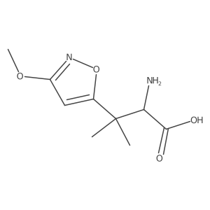 2-Amino-3-(3-methoxy-1,2-oxazol-5-yl)-3-methylbutanoic acid结构式