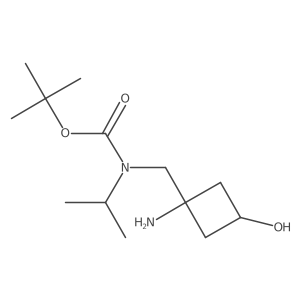 tert-butyl N-[(1-amino-3-hydroxycyclobutyl)methyl]-N-(propan-2-yl)carbamate结构式