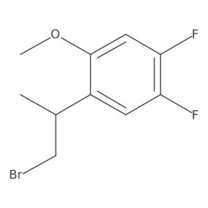 1-(1-Bromopropan-2-yl)-4,5-difluoro-2-methoxybenzene结构式