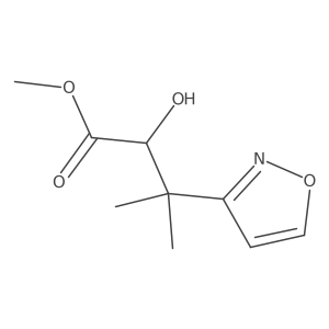 Methyl 2-hydroxy-3-methyl-3-(1,2-oxazol-3-yl)butanoate结构式