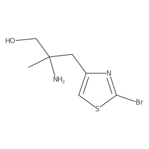 2-Amino-3-(2-bromo-1,3-thiazol-4-yl)-2-methylpropan-1-ol结构式