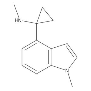 N-methyl-1-(1-methyl-1H-indol-4-yl)cyclopropan-1-amine Structure
