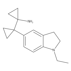 1-[1-(1-ethyl-2,3-dihydro-1H-indol-5-yl)cyclopropyl]cyclopropan-1-amine结构式