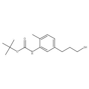 tert-butyl N-[2-methyl-5-(3-sulfanylpropyl)phenyl]carbamate结构式