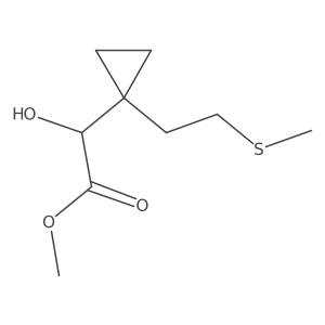 Methyl 2-hydroxy-2-{1-[2-(methylsulfanyl)ethyl]cyclopropyl}acetate结构式