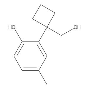 2-[1-(Hydroxymethyl)cyclobutyl]-4-methylphenol结构式