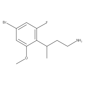 3-(4-Bromo-2-fluoro-6-methoxyphenyl)butan-1-amine结构式