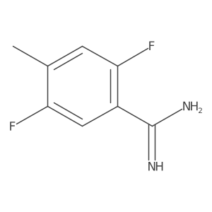 2,5-Difluoro-4-methylbenzene-1-carboximidamide Structure