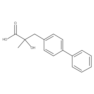 2-Hydroxy-2-methyl-3-(4-phenylphenyl)propanoic acid结构式