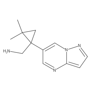 (2,2-Dimethyl-1-{pyrazolo[1,5-a]pyrimidin-6-yl}cyclopropyl)methanamine结构式