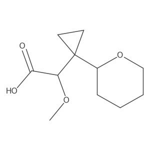 2-Methoxy-2-[1-(oxan-2-yl)cyclopropyl]acetic acid结构式