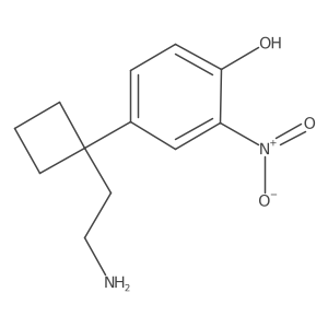 4-[1-(2-Aminoethyl)cyclobutyl]-2-nitrophenol结构式