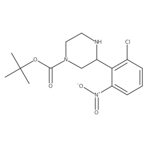 Tert-butyl 3-(2-chloro-6-nitrophenyl)piperazine-1-carboxylate Structure