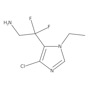 2-(4-chloro-1-ethyl-1H-imidazol-5-yl)-2,2-difluoroethan-1-amine结构式
