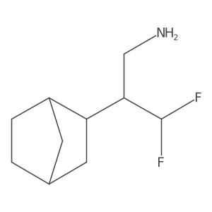 2-{Bicyclo[2.2.1]heptan-2-yl}-3,3-difluoropropan-1-amine Structure