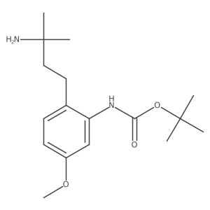 tert-butyl N-[2-(3-amino-3-methylbutyl)-5-methoxyphenyl]carbamate Structure