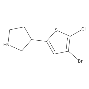 3-(4-Bromo-5-chlorothiophen-2-yl)pyrrolidine结构式