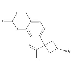 3-Amino-1-[3-(difluoromethoxy)-4-methylphenyl]cyclobutane-1-carboxylic acid Structure