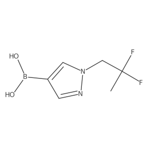1-(2,2-Difluoropropyl)pyrazole-4-boronic Acid结构式