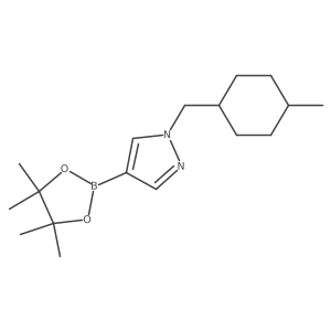 1-(4-Methylcyclohexylmethyl)-4-(4,4,5,5-tetramethyl-[1,3,2]dioxaborolan-2-yl)-1H-pyrazole Structure