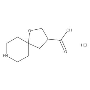 1-Oxa-8-azaspiro[4.5]decane-3-carboxylic acid;hydrochloride Structure