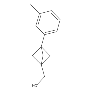 [3-(3-Fluorophenyl)-1-bicyclo[1.1.1]pentanyl]methanol Structure