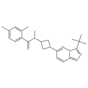 N-(1-(3-(tert-butyl)-[1,2,4]triazolo[4,3-b]pyridazin-6-yl)azetidin-3-yl)-2,4-difluoro-N-methylbenzamide结构式