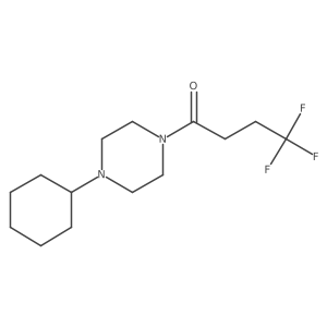 1-(4-Cyclohexylpiperazin-1-yl)-4,4,4-trifluorobutan-1-one结构式