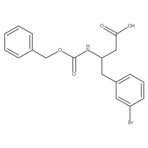 (3R)-3-{[(benzyloxy)carbonyl]amino}-4-(3-bromophenyl)butanoic acid结构式