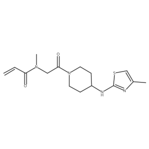 N-methyl-N-(2-{4-[(4-methyl-1,3-thiazol-2-yl)amino]piperidin-1-yl}-2-oxoethyl)prop-2-enamide Structure
